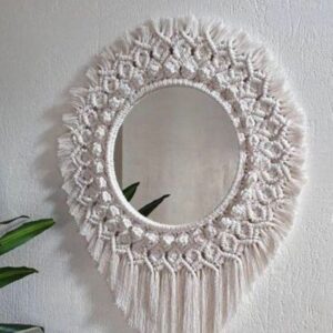 آیینه مکرومه بیضی کوچک طبیعی
